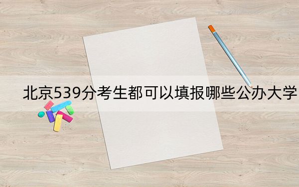 北京539分考生都可以填报哪些公办大学？ 2024年有15所录取最低分539的大学